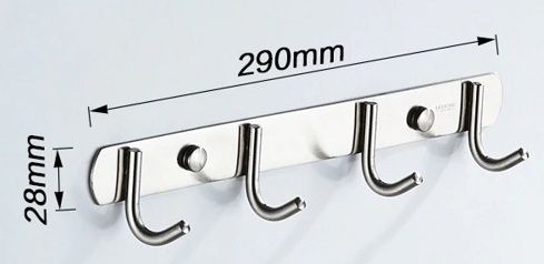 Планка с 4 крючками (сатин) Ledeme L70201-4