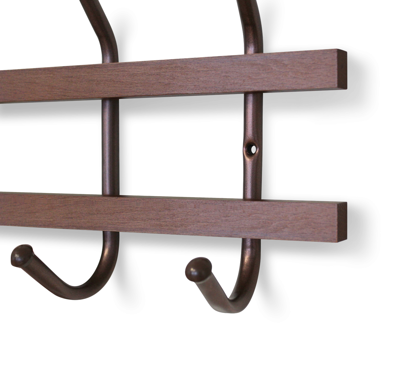 Вешалка Sheffilton SHT-WH11 темный орех/медный металлик, 963116