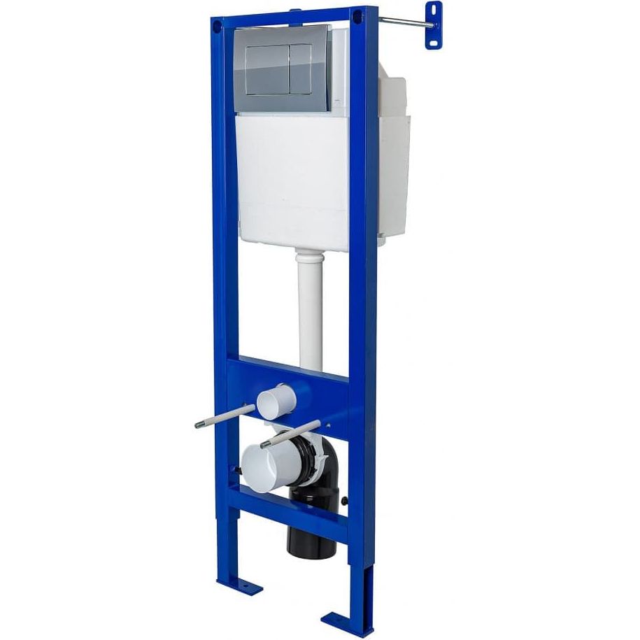 Комплект Berges Atom, кнопка хром, унитаз Gamma, сиденье Gamma, 042429