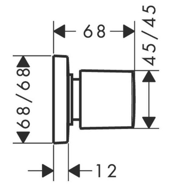 Внешняя часть переключающего вентиля Hansgrohe PuraVida CM, 15978000