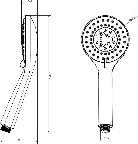 Ручной душ Omnires, YOSEMITE-RGL
