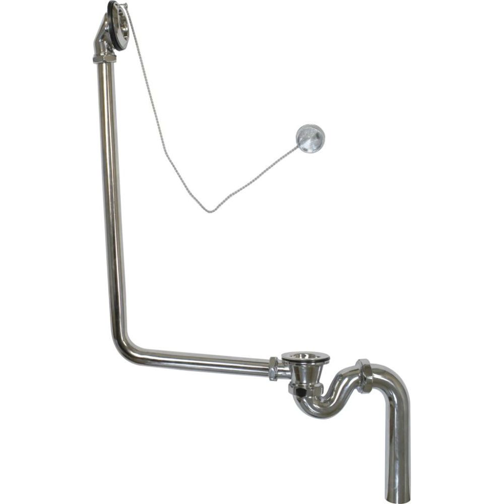 Слив-перелив с гидрозатвором хром Belbagno, BB-OVF-02-CRM