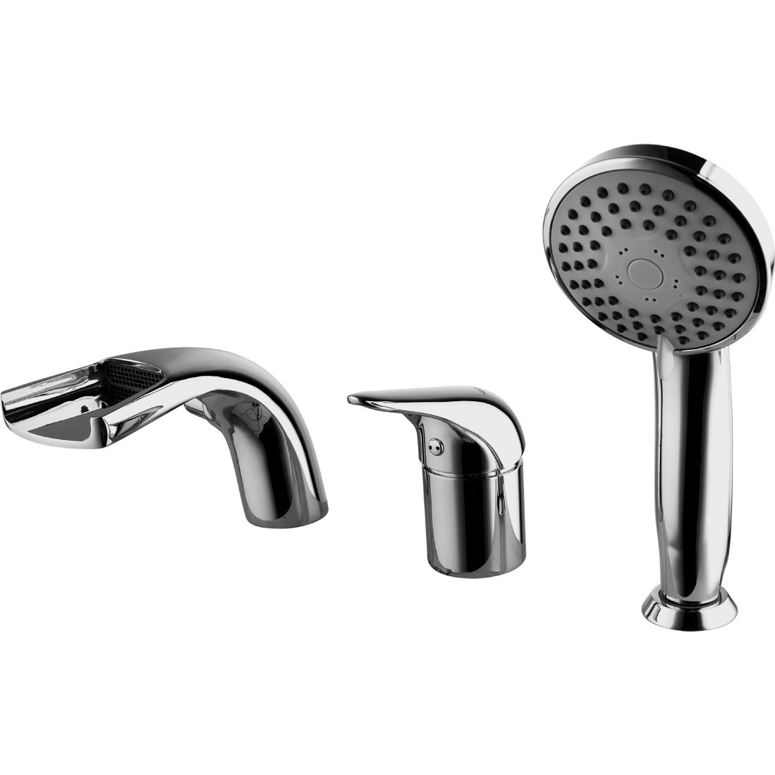 Посейдон Смеситель для ванны встраиваемый на 3 отверстия с аксессуарами Lemark Poseidon, LM4245C