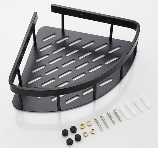 Полка для душевых принадлежностей угловая (черный) Ledeme L5507-1