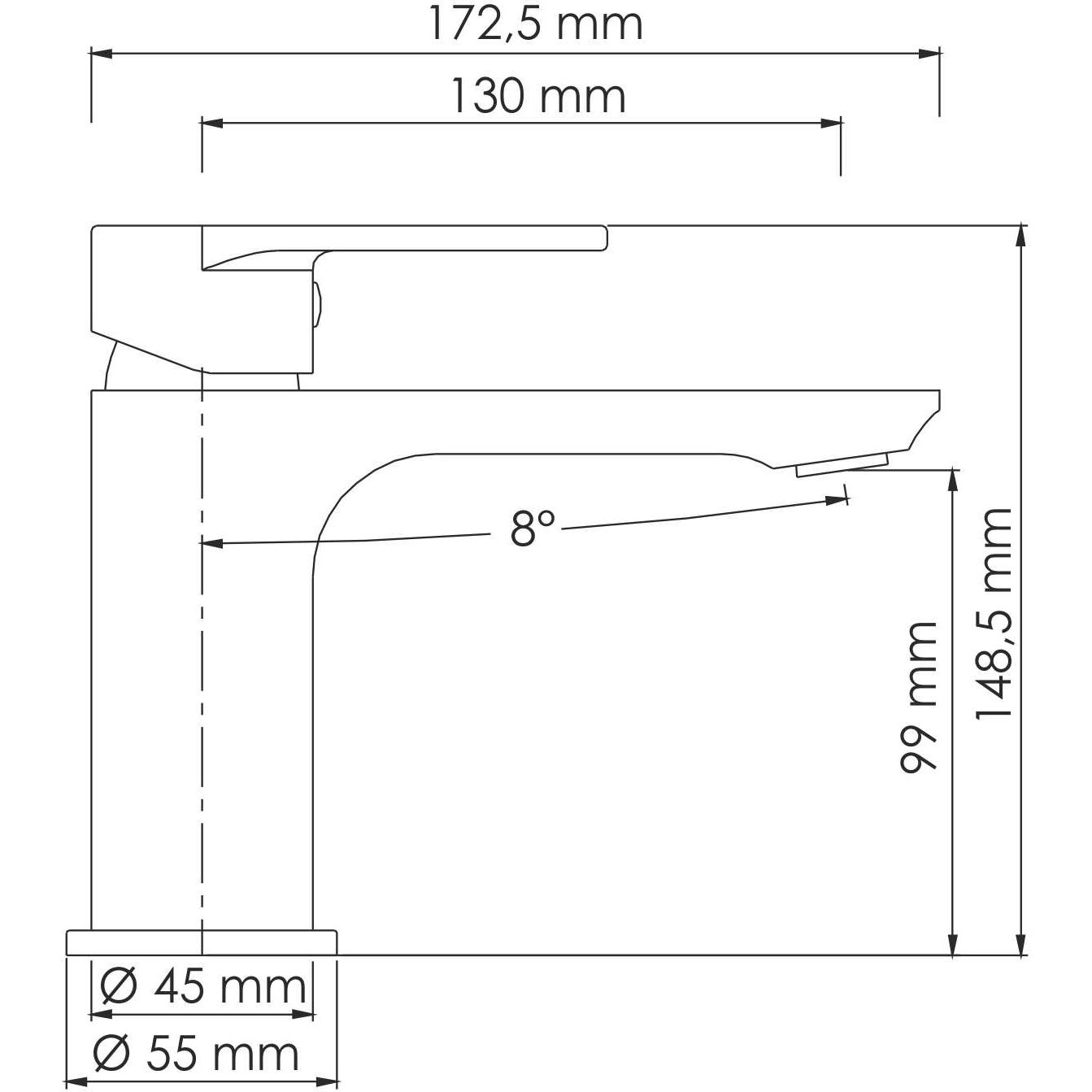 Смеситель для умывальника WasserKRAFT Elbe, 7403