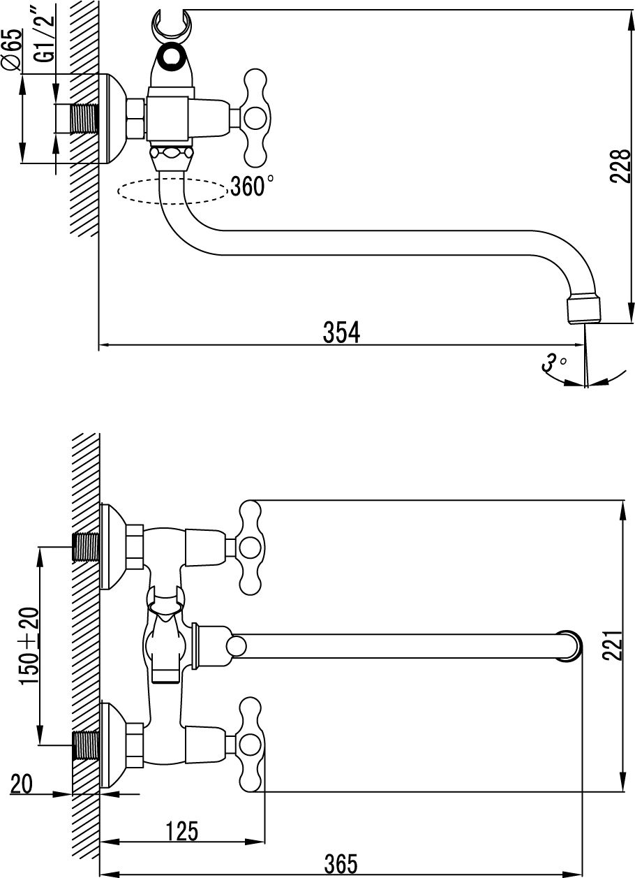 Смеситель для ванны с длинным изливом, Iddis Jeals, JE2SBL0i10