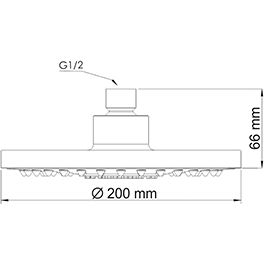Верхняя душевая насадка WasserKRAFT, A029