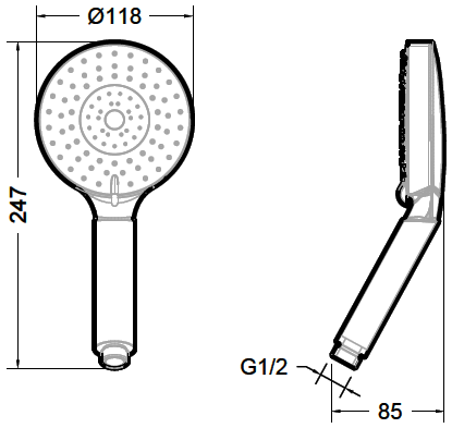 Лейка для душа Bravat Line P7094C
