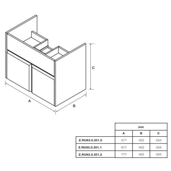Модуль для раковины Roca Up 60/70/80