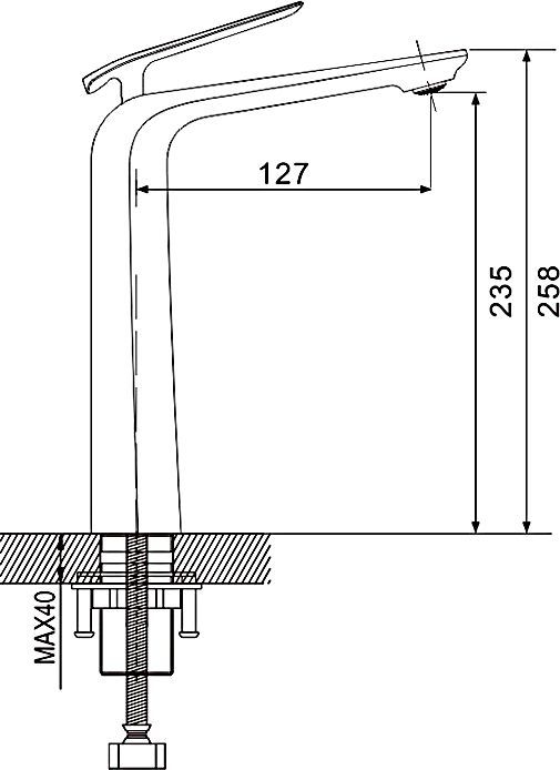 Высокий смеситель для раковины Rose, R1311F