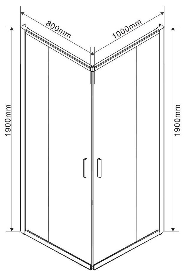 Душевой уголок Vincea Garda VSS-1G8010CLB