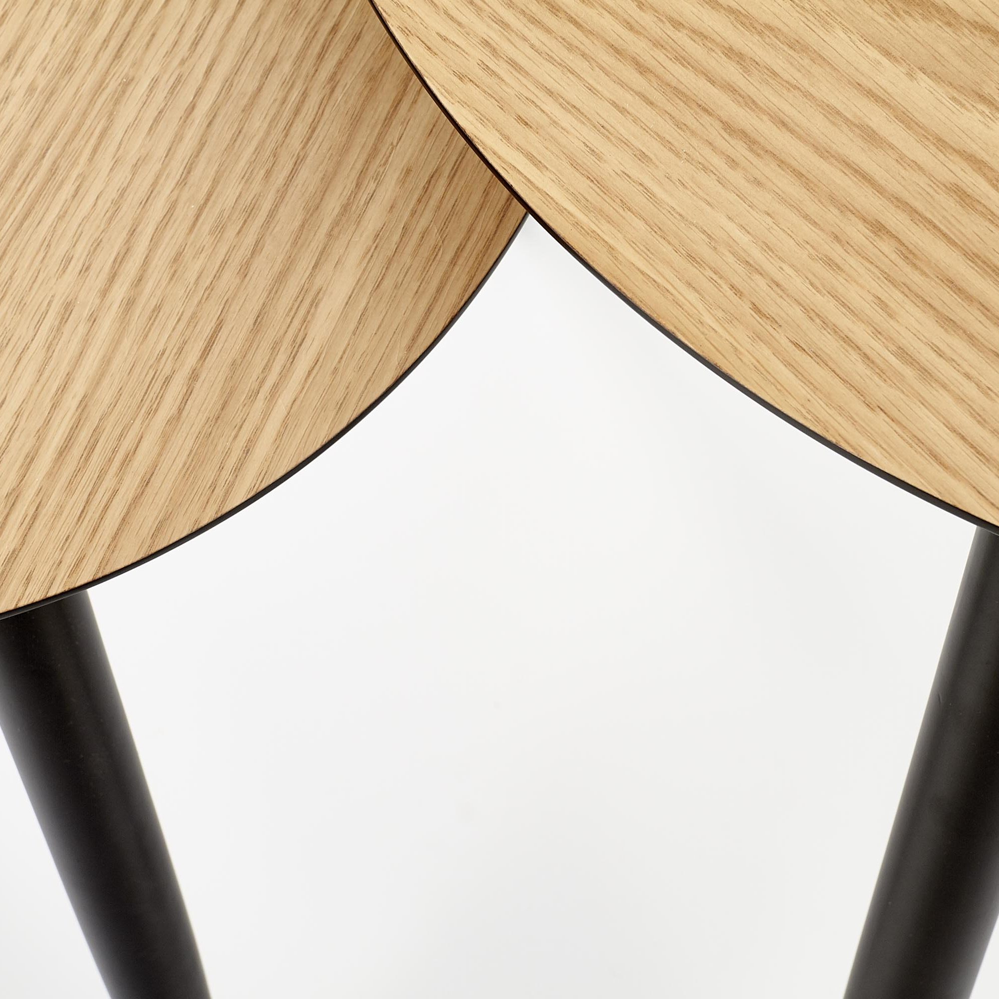 Комплект Halmar Mentona 2  (2 стола журнальных) дуб золотой/черный, 40/41 и 59/48, V-CH-MENTONA_2-LAW