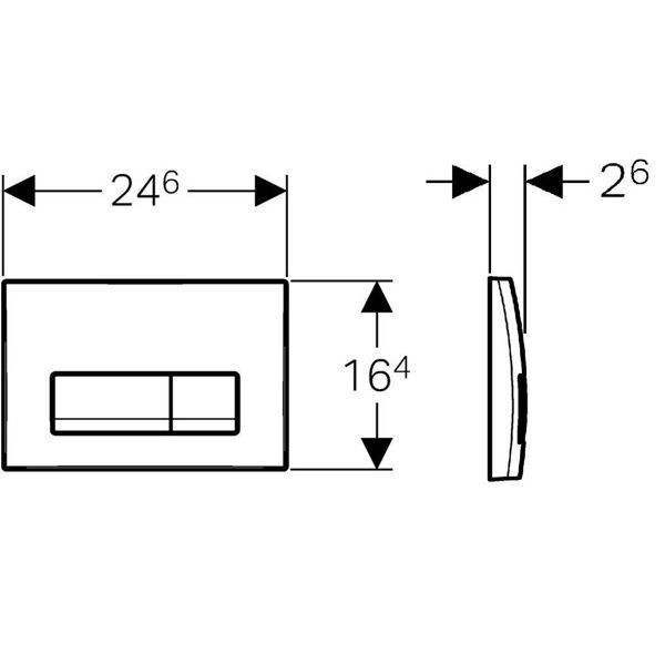 Смывная клавиша Geberit Delta51, черный, 115.105.DW.1