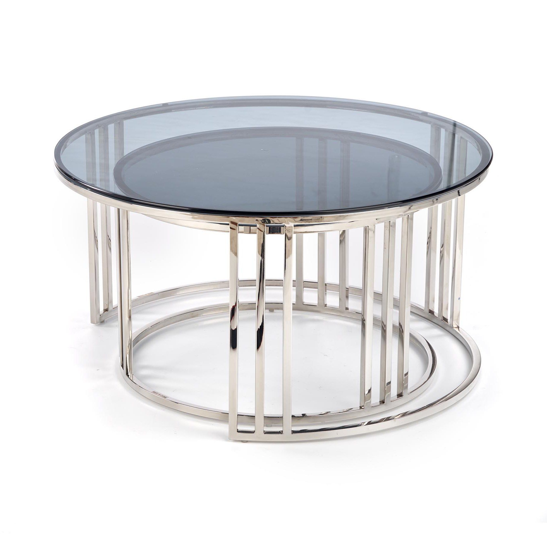 Комплект Halmar Mercury (2 стола журнальных) хром/дымчатый, V-CH-MERCURY-LAW