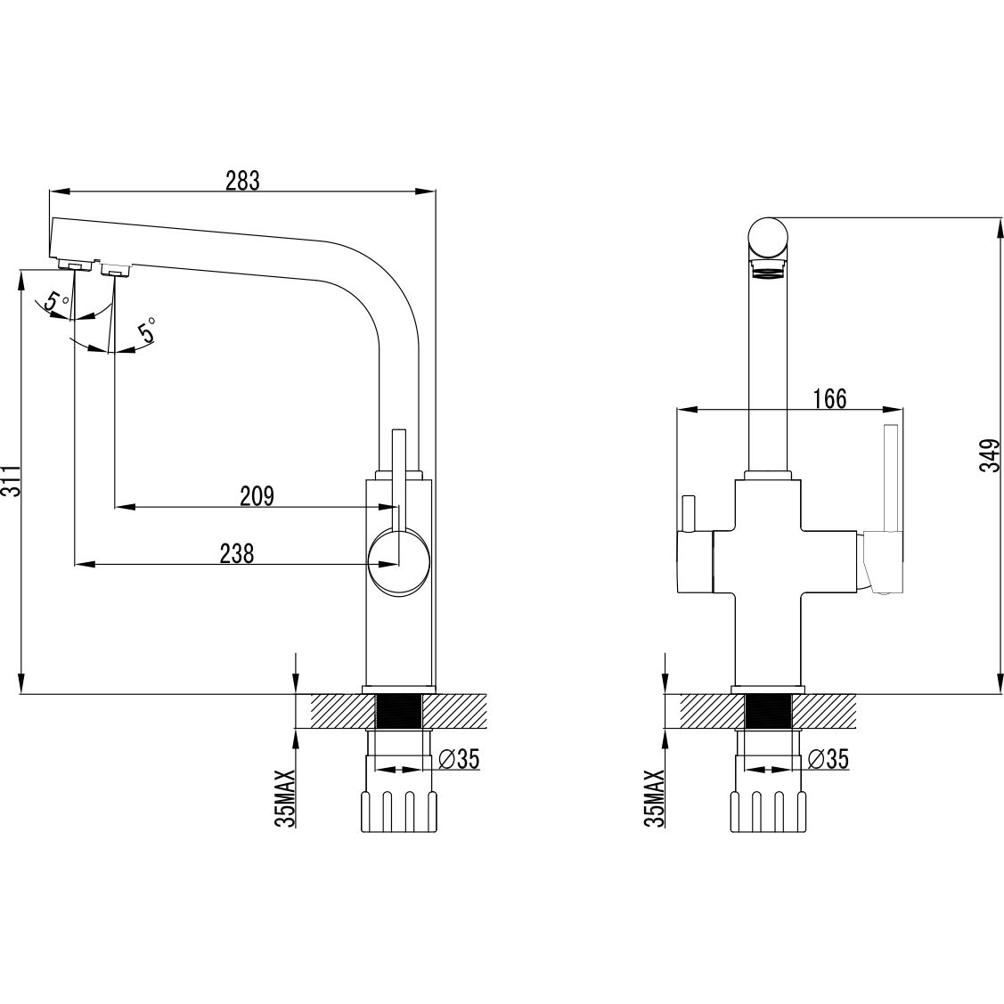 Смеситель для кухни с подключением к фильтру питьевой воды Lemark Comfort, LM3060C