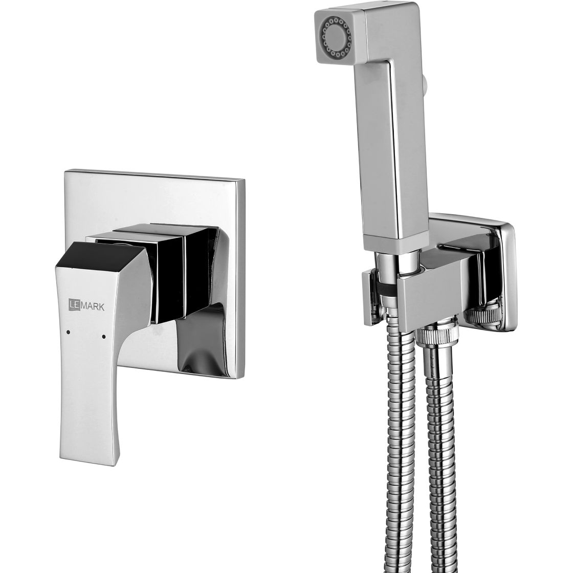 Смеситель с гигиеническим душем встраиваемый Lemark Unit, LM4519C