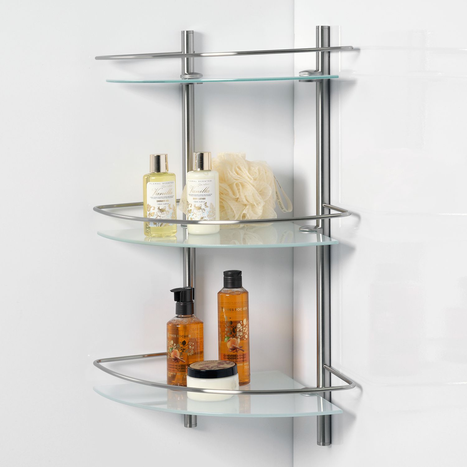 Полка стеклянная тройная WasserKRAFT Ammer, K-3733