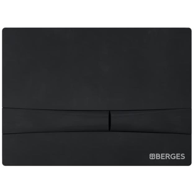 Комплект Berges Novum, кнопка F5 Soft Touch черная, унитаз Floe Rimless, сиденье Floe Slim, 043224
