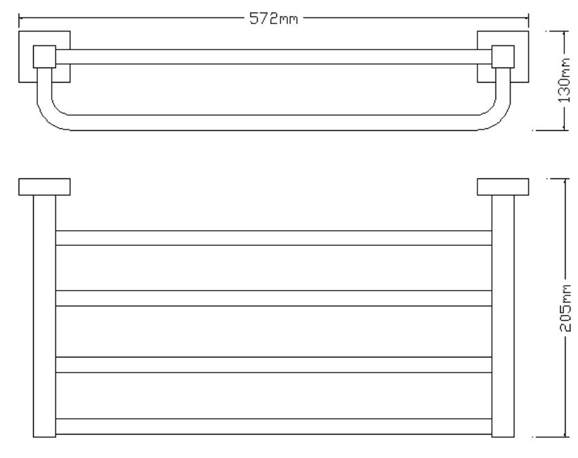 Полка для полотенец с вешалкой Omnires Lift, 8162ACR