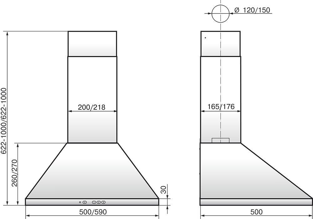 Кухонная вытяжка Elikor ВЕНТА 50П-430-К3Д (черный), 940837