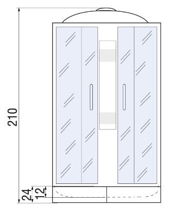 Душевая кабина River NARA 80/24 90/24 /100/24 MT