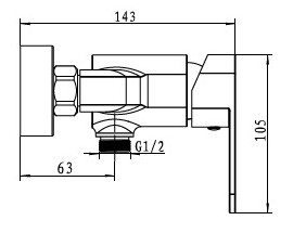 Смеситель для душа Kaiser Sonat, 34477-1