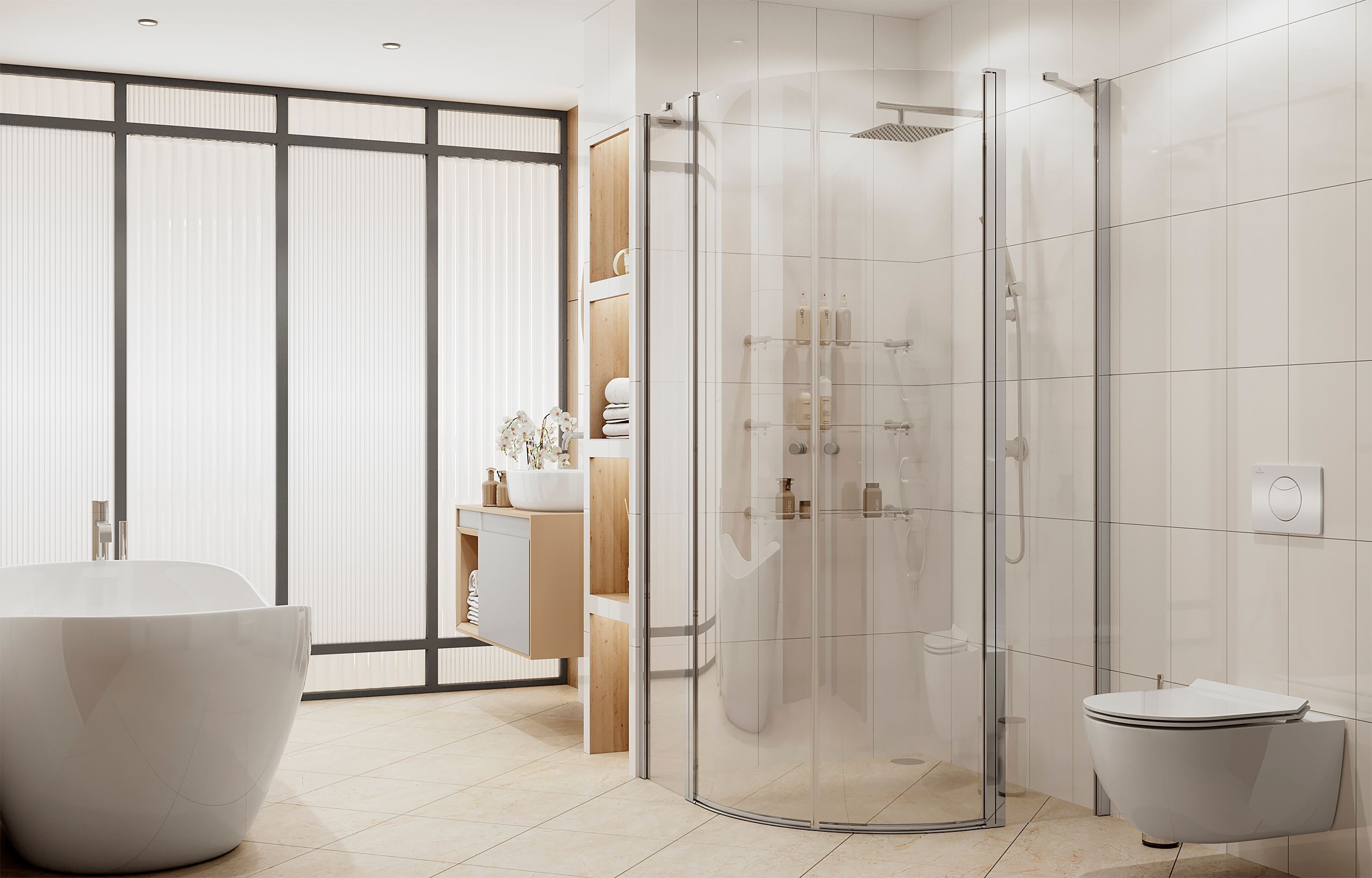 Полукруглое душевое ограждение Ambassador Nord