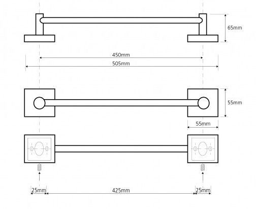 Полотенцедержатель 45 см Bemeta Beta, 132104022