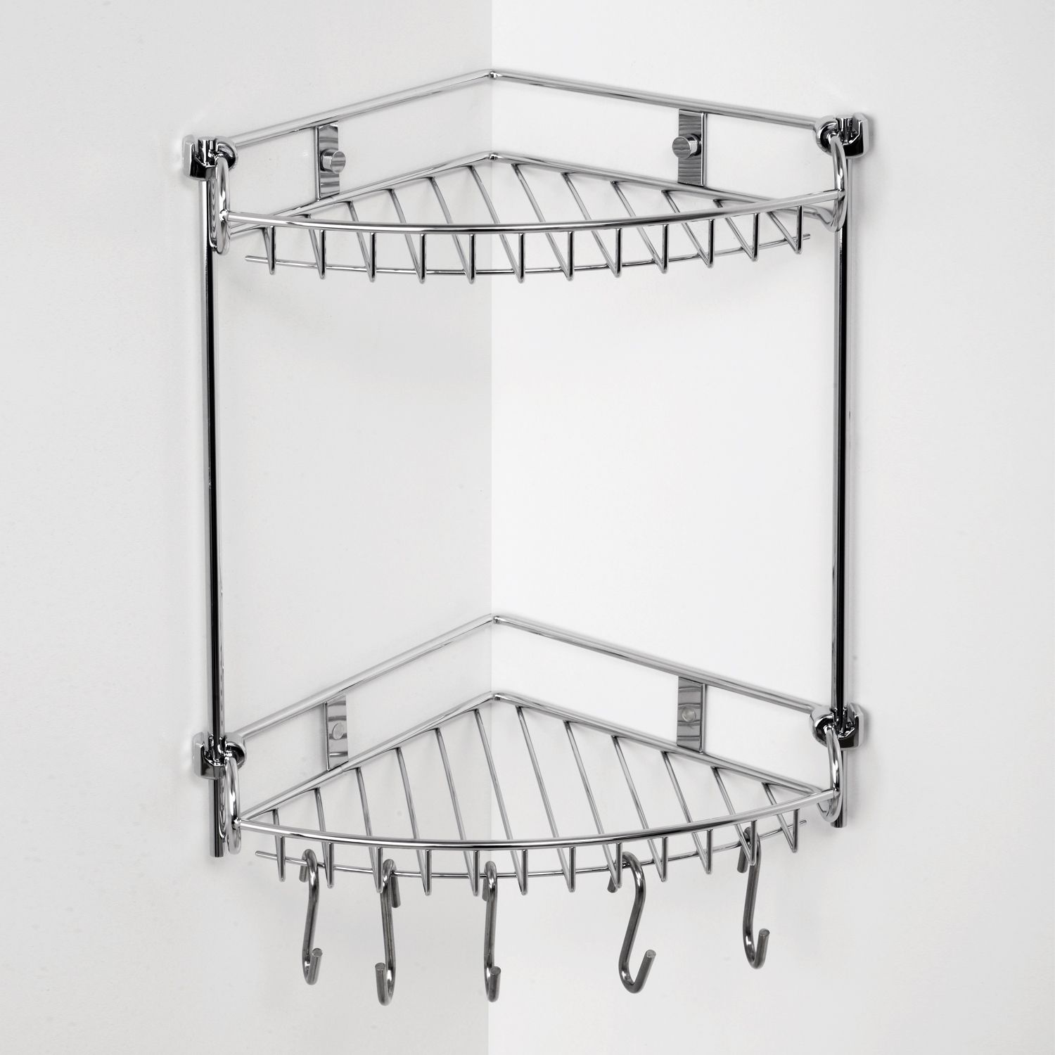 Полка металлическая угловая, двухъярусная WasserKRAFT, K-1222