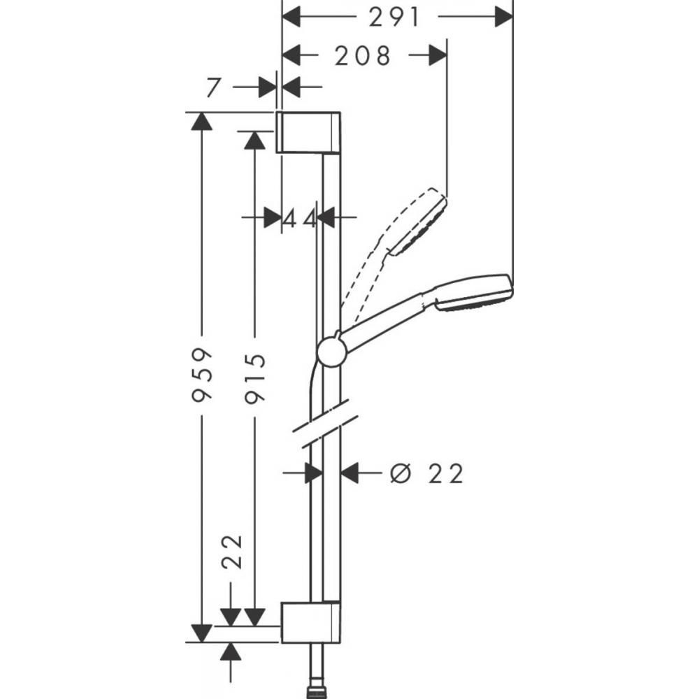 Душевой гарнитур Hansgrohe Crometta 1jet, 26658400