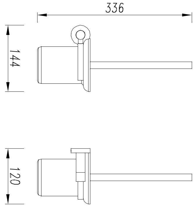 Ершик для унитаза подвесной Omnires Modern, MP60620BL