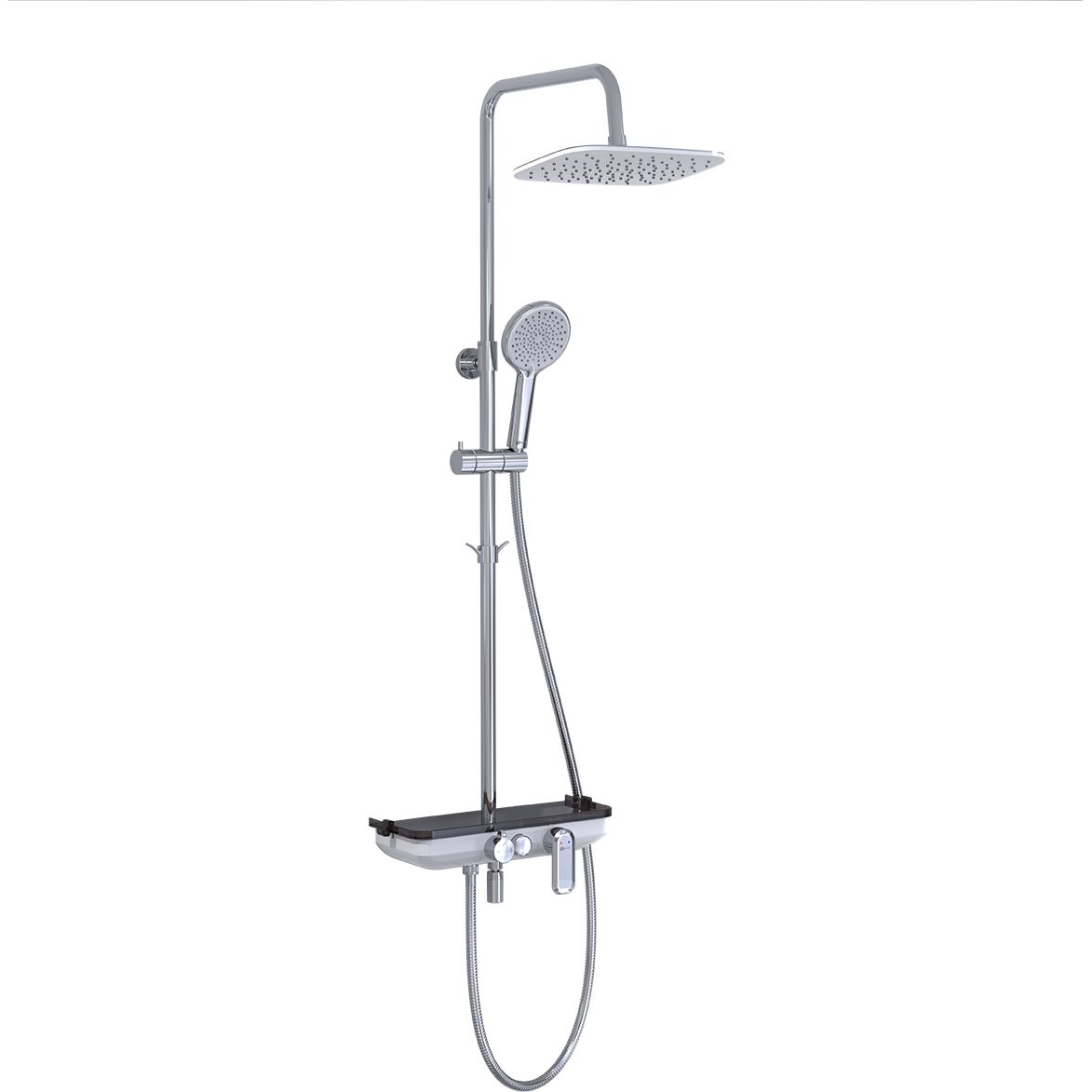 Смеситель для ванны с верхней душевой лейкой 4 функции поворотный излив Lemark Tropik, LM7012C