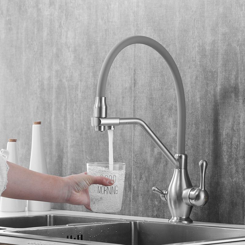 Смеситель для кухни с гибким изливом под фильтр Rose, R858L