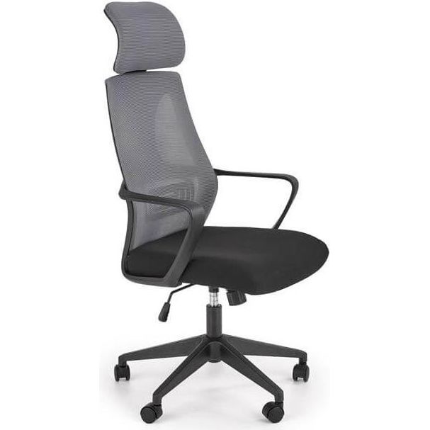 Кресло компьютерное Halmar Valdez черный/серый, V-CH-VALDEZ-FOT-POPIEL