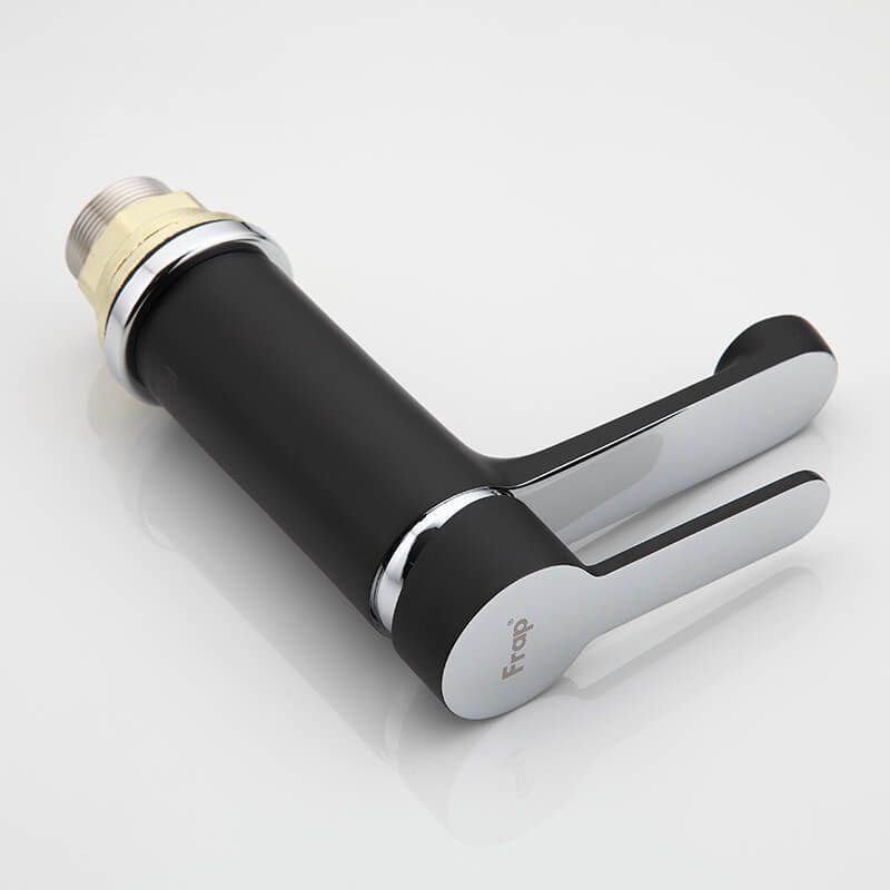 Смеситель для раковины черный/хром Frap F1042