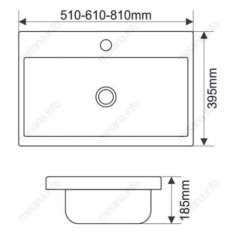 Раковина Melana MLN-S80 (9393), 9393 (S80)-805