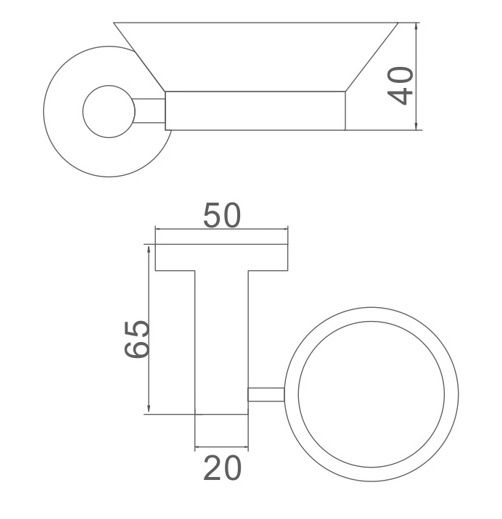 Мыльница настенная стекло (черный) Ledeme L71702B