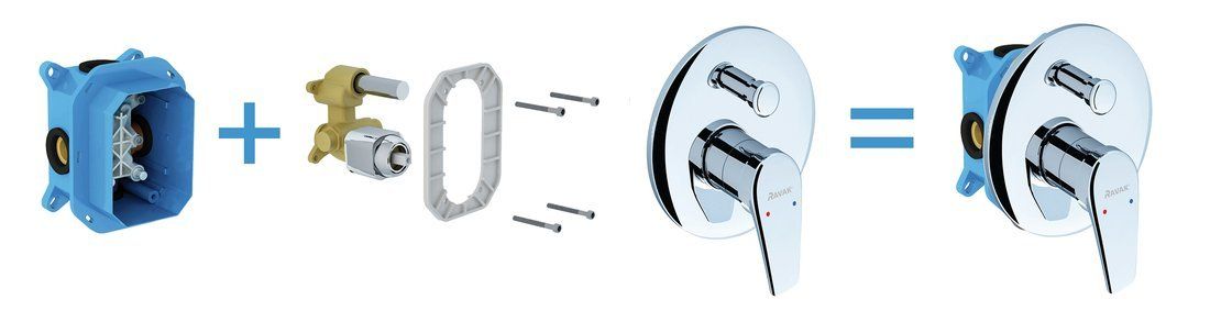 Механизм скрытого монтажа Ravak R-Box 070.50, X070052