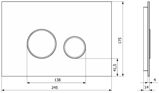 Стеклянная клавиша смыва Lavinia Boho RelFix, 3805004W