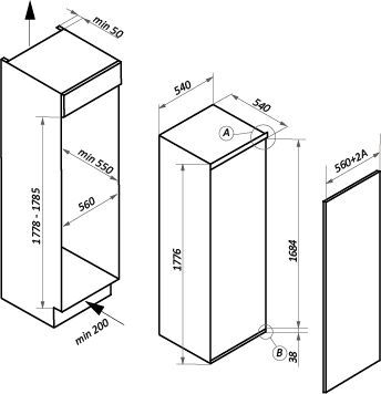 Морозильник встраиваемый Maunfeld MBFR177NFW