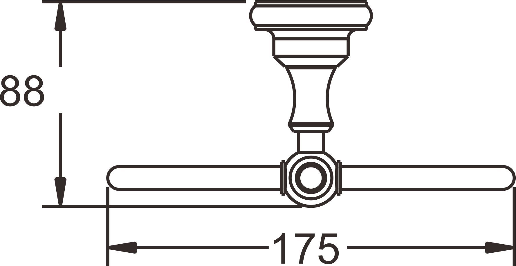 Полотенцедержатель кольцо Rose, RG1106Q