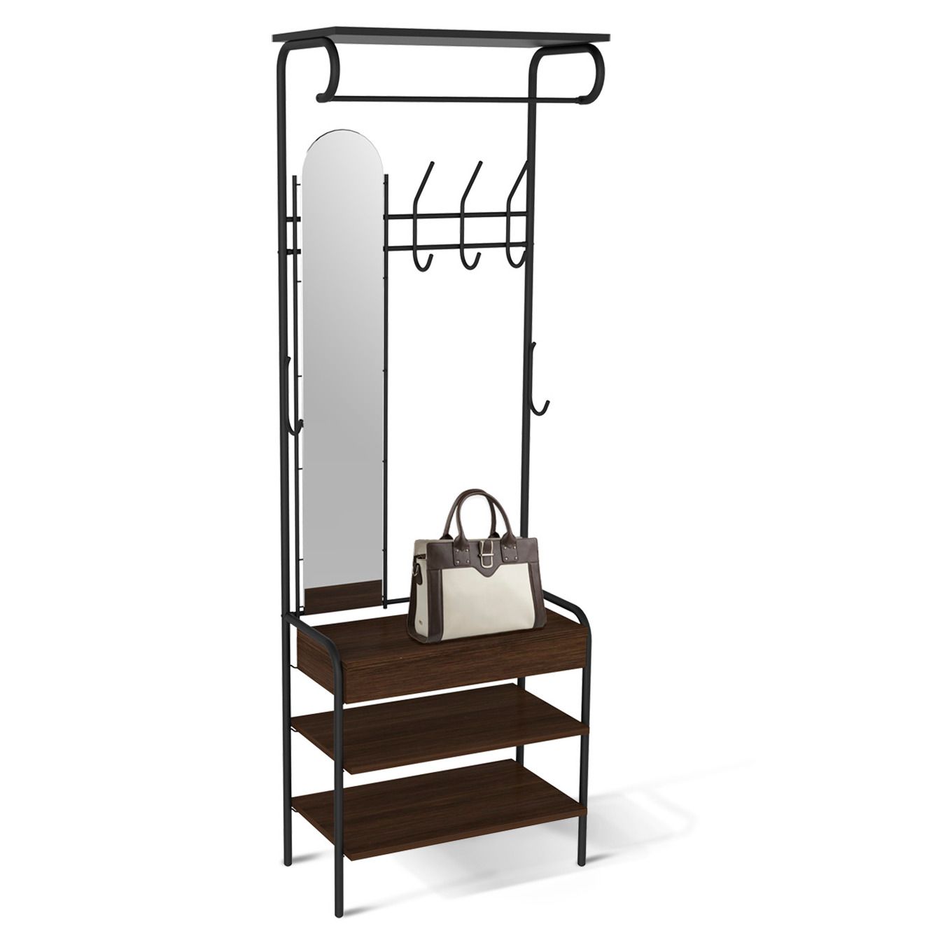 Вешалка Sheffilton M-3026 венге/черный, 891628