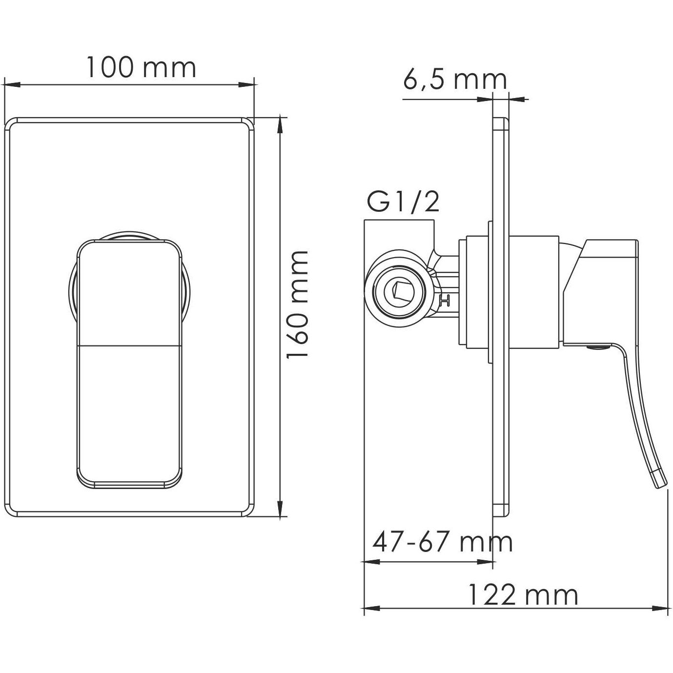 Смеситель для душа WasserKRAFT Exter, 1651