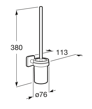 Настенный держатель для туалетной щетки Roca Victroria, A816667001