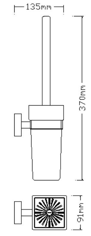 Ершик для унитаза Omnires Lift, 8157CR