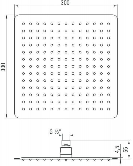 Душевая система скрытого монтажа Deante Hiacynt Nero, BXYZNQHM
