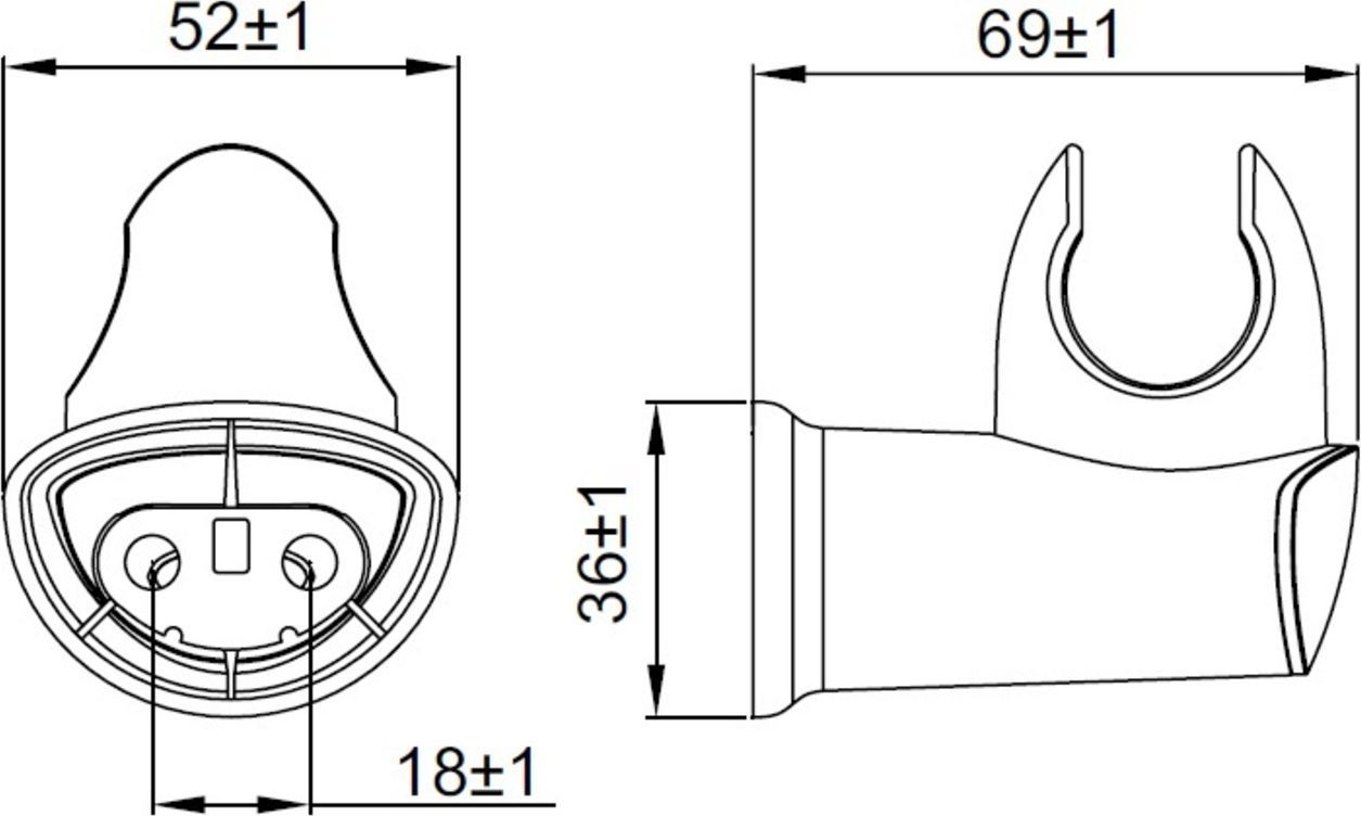 Держатель для лейки, 030, Iddis, 030CP00I53