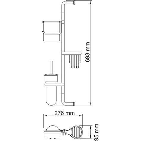 Комбинированная настенная стойка WasserKRAFT, K-1438