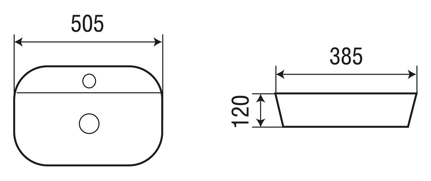 Раковина накладная WeltWasser ELBACH 2202 K509 50.5x38.5x12