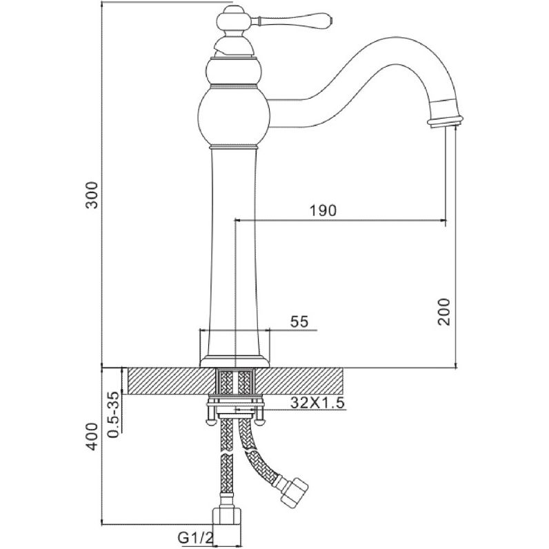 Смеситель для умывальника Vivi Felice 1125